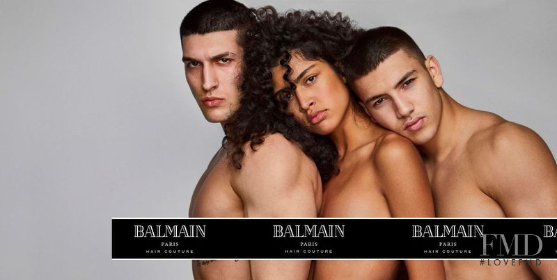 Luz Pavon featured in  the Balmain Hair Couture advertisement for Spring/Summer 2018