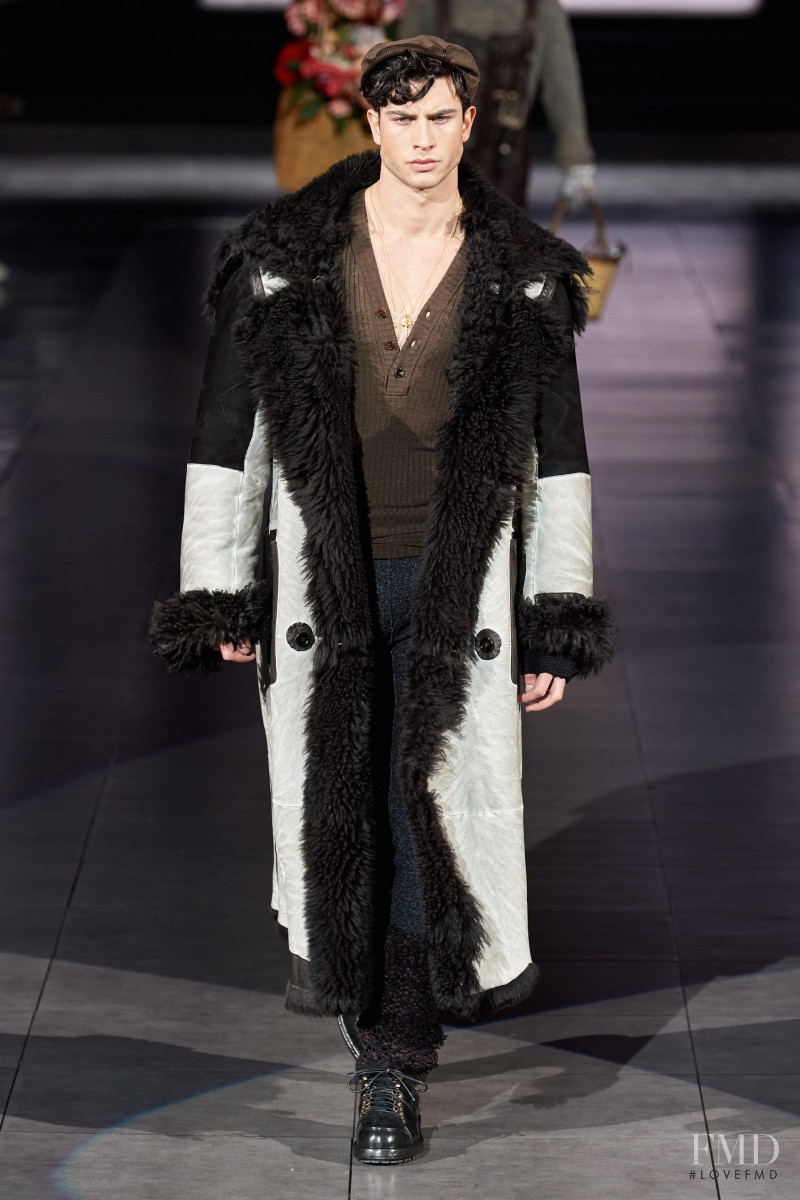 Mattia Narducci featured in  the Dolce & Gabbana fashion show for Autumn/Winter 2020