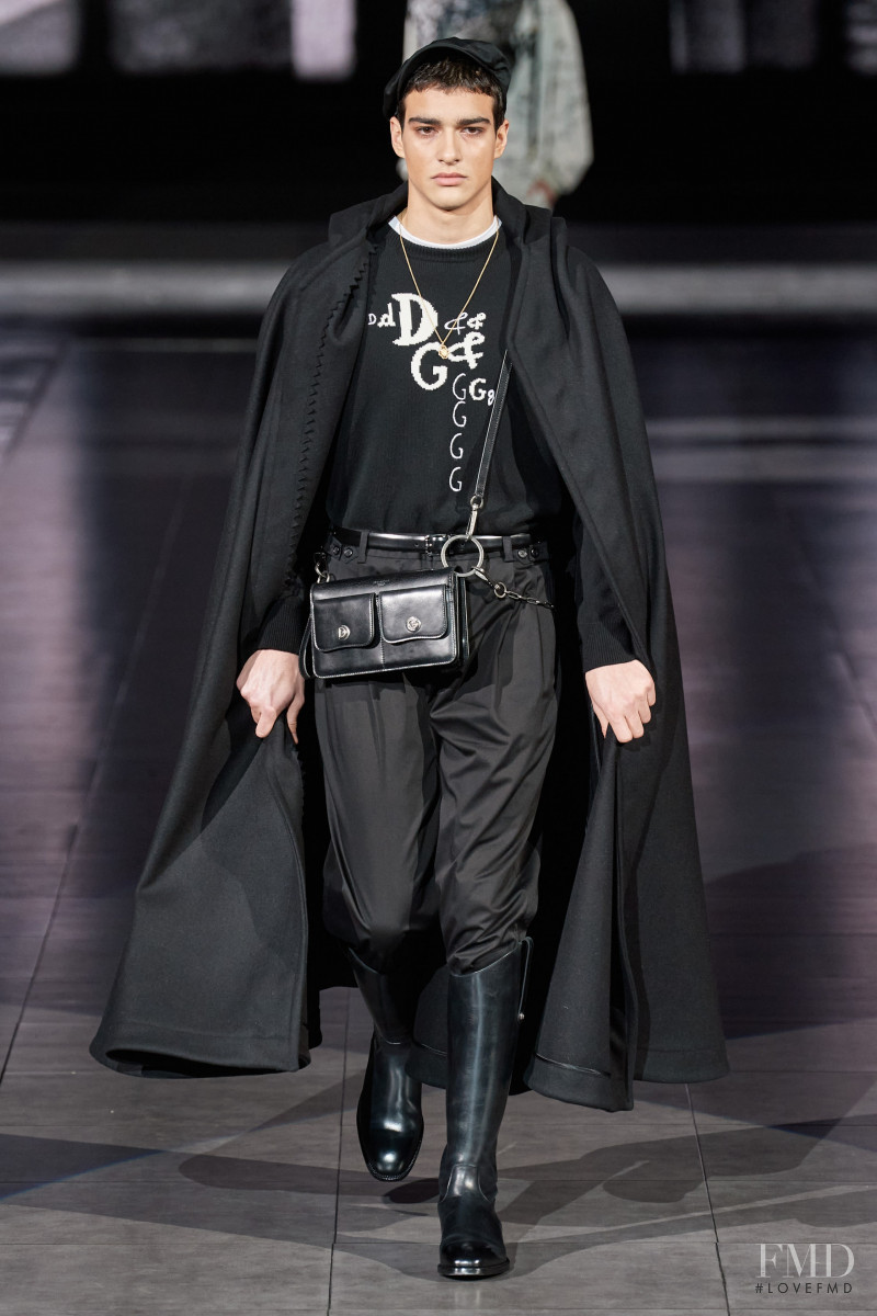 Vuk Zivkovic featured in  the Dolce & Gabbana fashion show for Autumn/Winter 2020