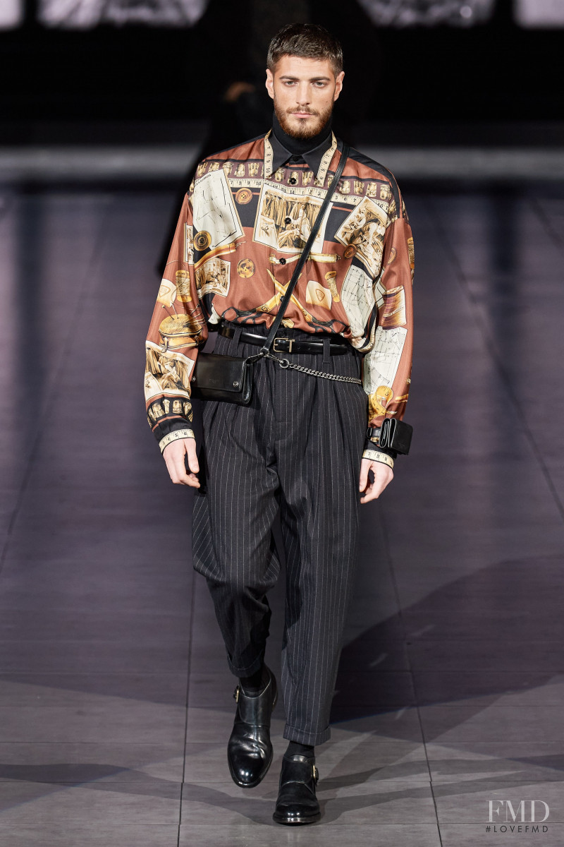 Matteo Guidarelli featured in  the Dolce & Gabbana fashion show for Autumn/Winter 2020