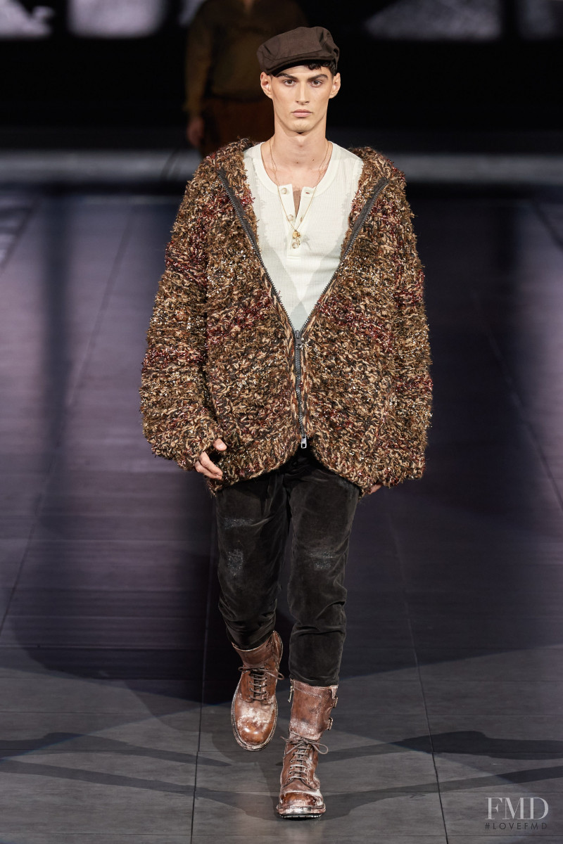 Aron Cavoj featured in  the Dolce & Gabbana fashion show for Autumn/Winter 2020