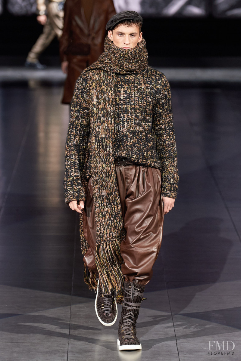 David Trulik featured in  the Dolce & Gabbana fashion show for Autumn/Winter 2020