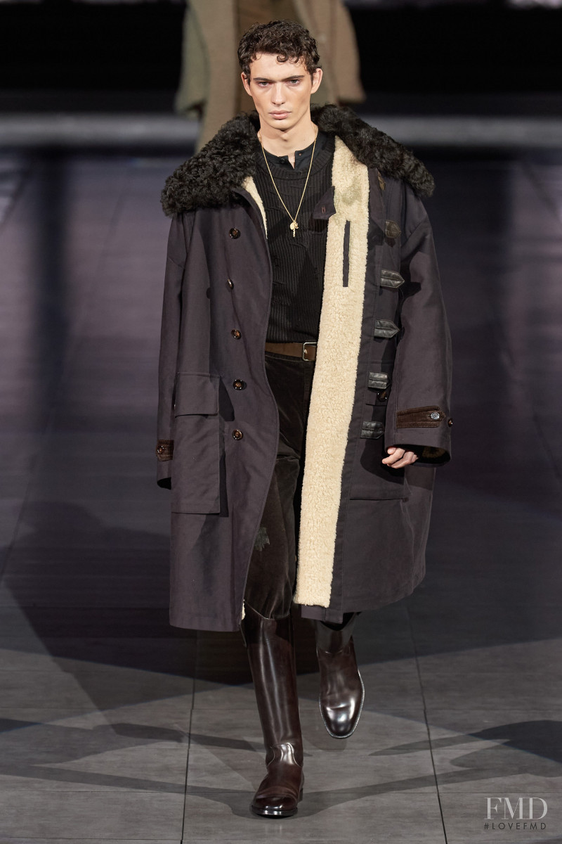 Piero Mendez featured in  the Dolce & Gabbana fashion show for Autumn/Winter 2020