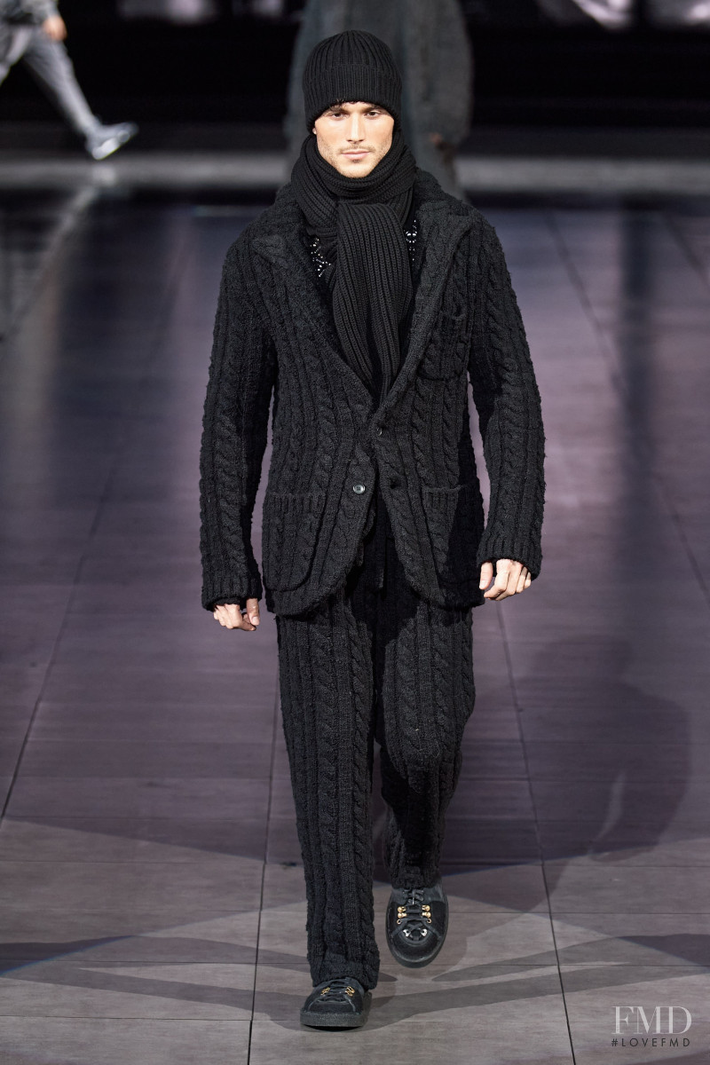 Federico Massaro featured in  the Dolce & Gabbana fashion show for Autumn/Winter 2020