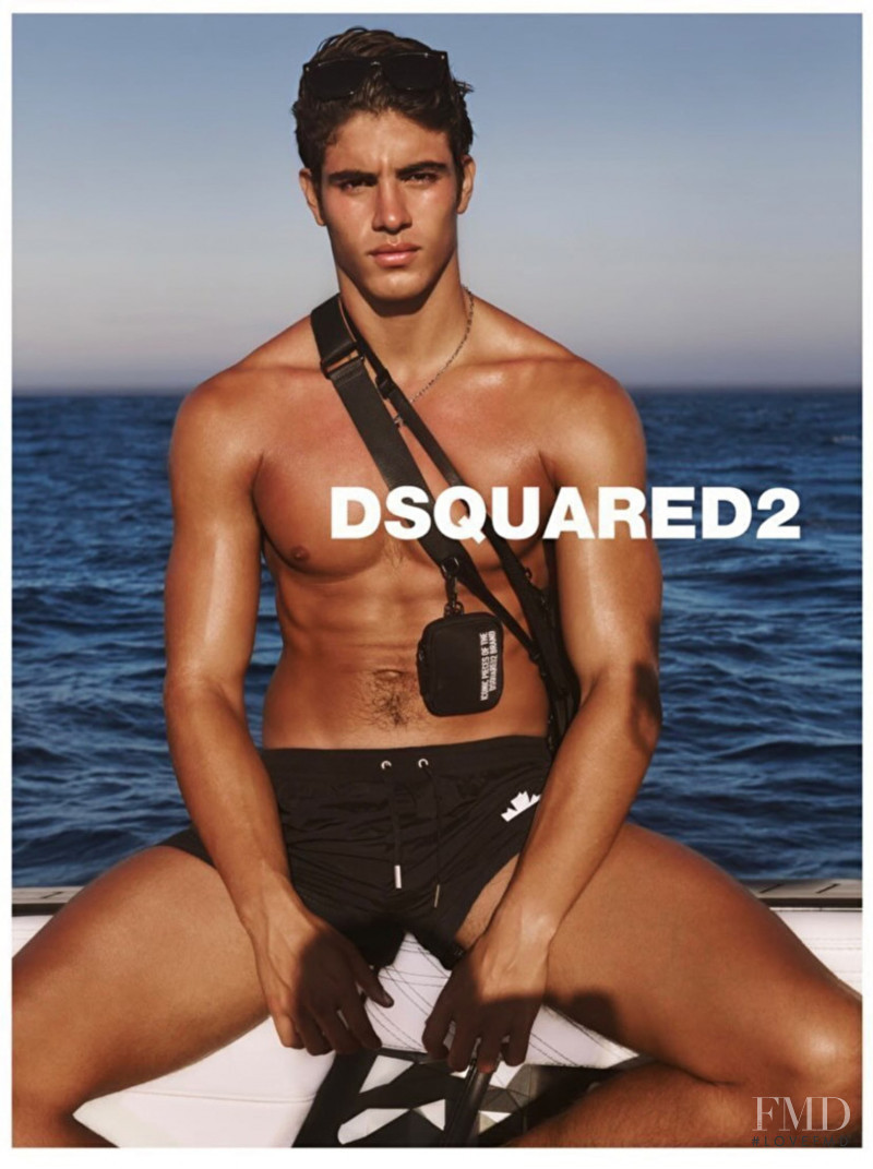 Sergio Perdomo featured in  the DSquared2 advertisement for Summer 2022
