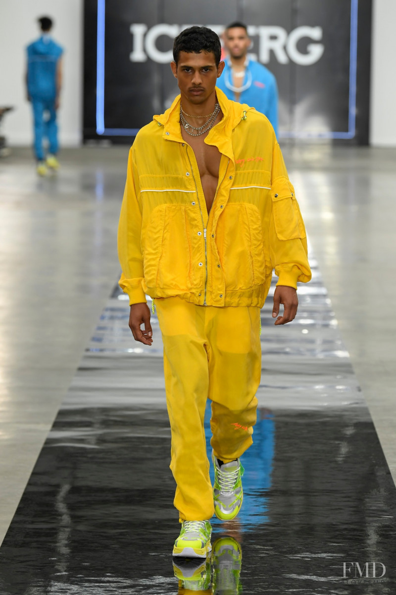 Jonas Barros featured in  the Iceberg fashion show for Spring/Summer 2020