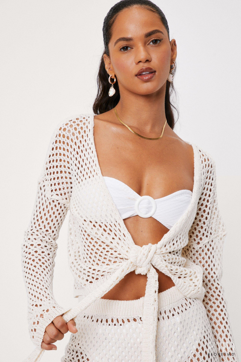 Juliana Nalu featured in  the Nasty Gal catalogue for Spring/Summer 2022