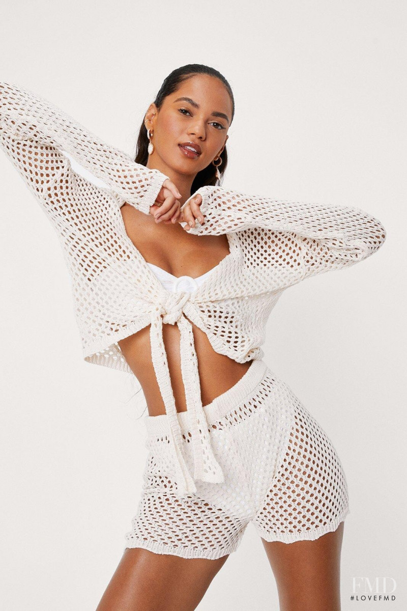 Juliana Nalu featured in  the Nasty Gal catalogue for Spring/Summer 2022