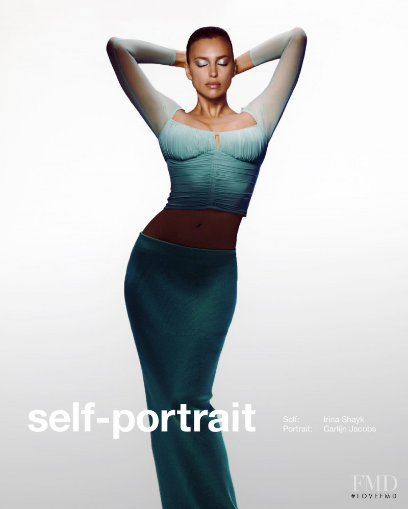 Irina Shayk featured in  the Self Portrait advertisement for Pre-Fall 2022