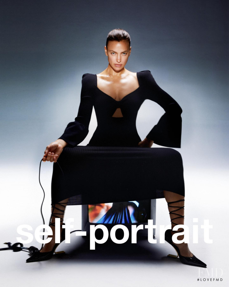 Irina Shayk featured in  the Self Portrait advertisement for Pre-Fall 2022