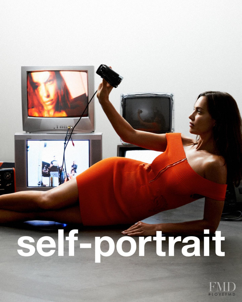 Irina Shayk featured in  the Self Portrait advertisement for Pre-Fall 2022