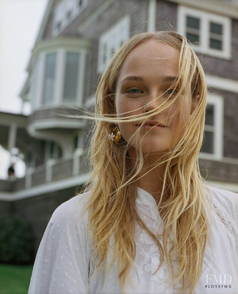 Jean Campbell featured in  the Tory Burch advertisement for Resort 2019