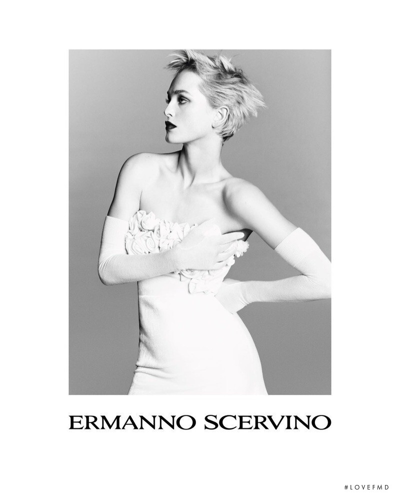 Jean Campbell featured in  the Ermanno Scervino advertisement for Autumn/Winter 2022