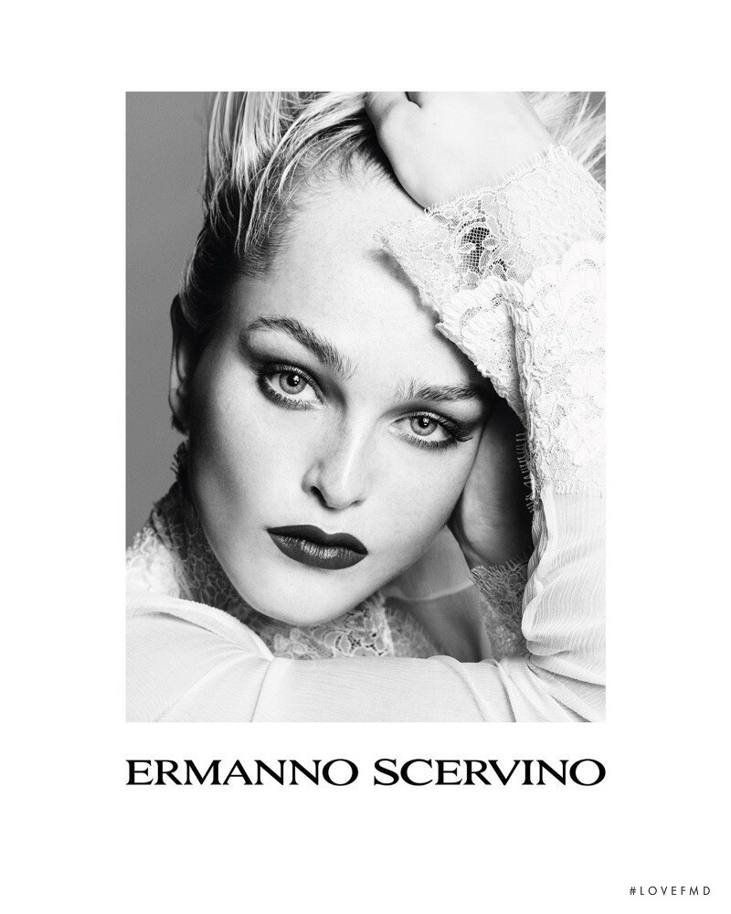 Jean Campbell featured in  the Ermanno Scervino advertisement for Autumn/Winter 2022