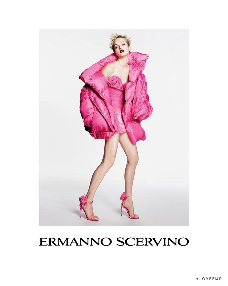 Jean Campbell featured in  the Ermanno Scervino advertisement for Autumn/Winter 2022