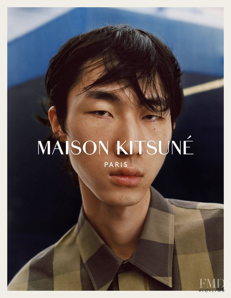 Han Ji featured in  the Maison Kitsuné advertisement for Spring/Summer 2020