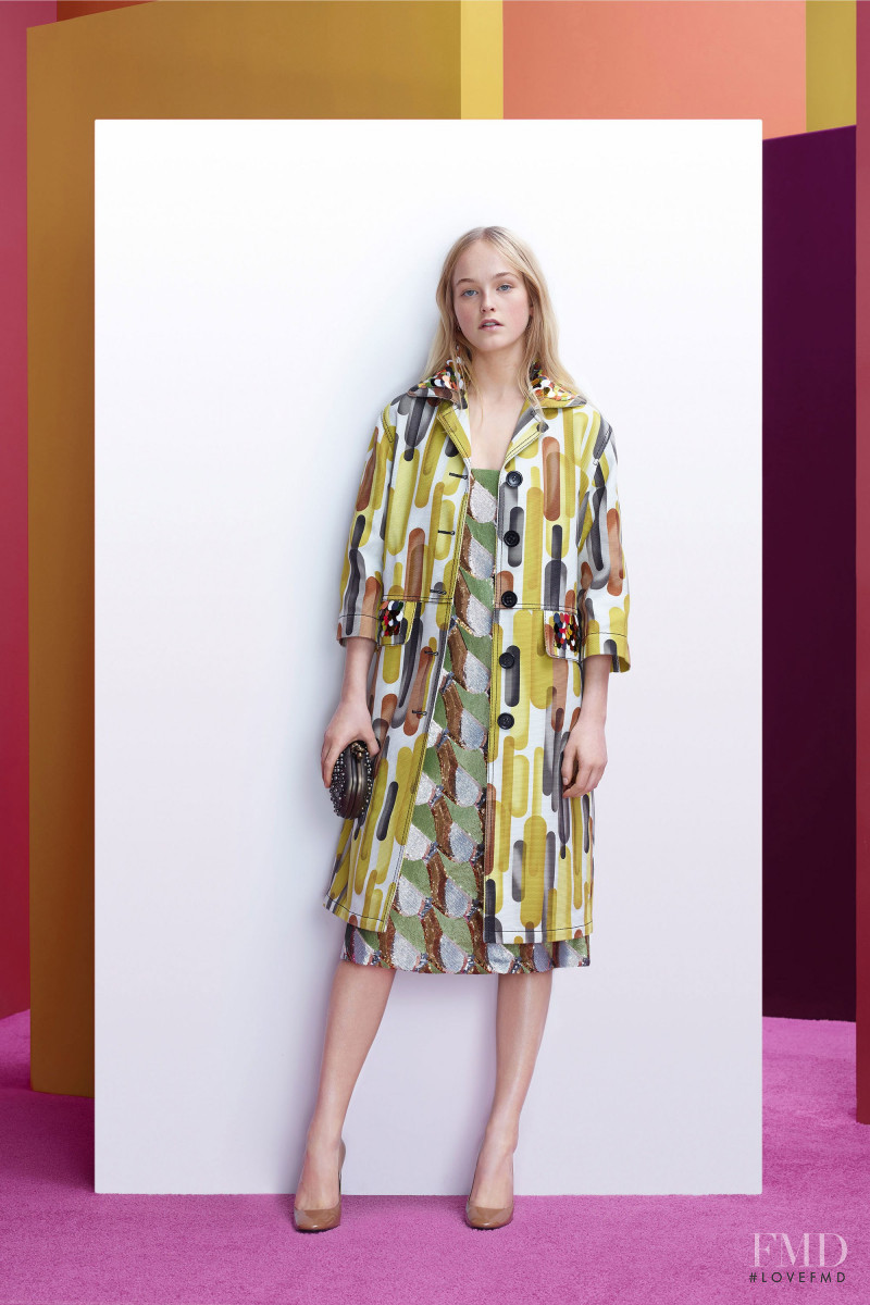 Jean Campbell featured in  the Bottega Veneta lookbook for Pre-Fall 2018