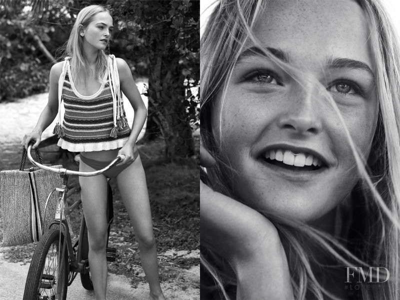 Jean Campbell featured in  the Zara advertisement for Summer 2017