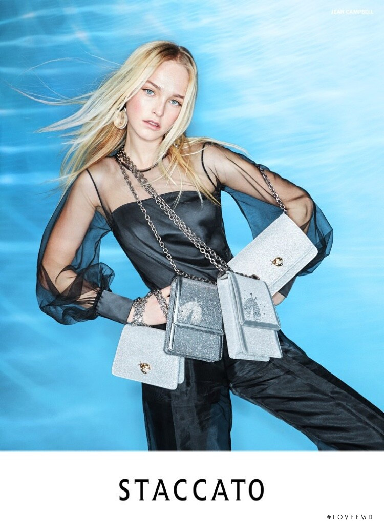 Jean Campbell featured in  the Staccato advertisement for Spring/Summer 2020