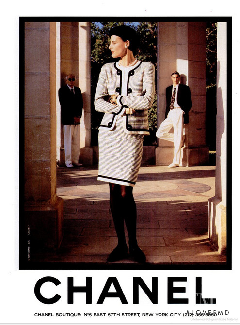 Ines de la Fressange featured in  the Chanel advertisement for Spring/Summer 1989