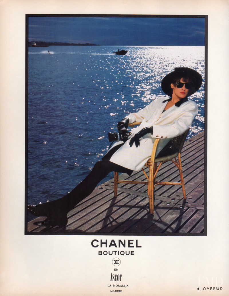 Ines de la Fressange featured in  the Chanel advertisement for Spring/Summer 1987