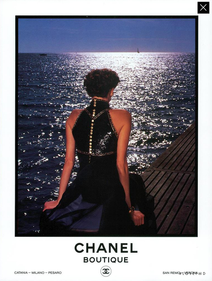 Ines de la Fressange featured in  the Chanel advertisement for Spring/Summer 1987