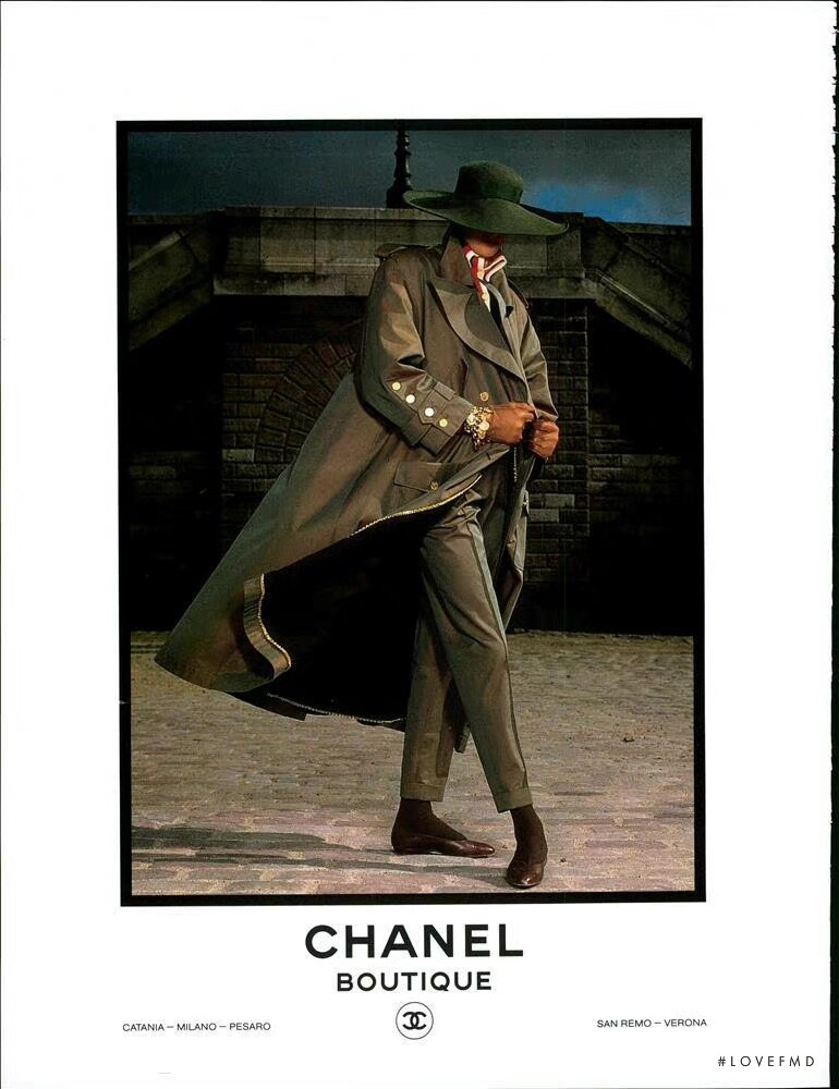 Ines de la Fressange featured in  the Chanel advertisement for Autumn/Winter 1985