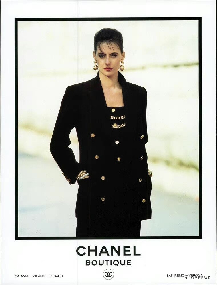 Ines de la Fressange featured in  the Chanel advertisement for Autumn/Winter 1987