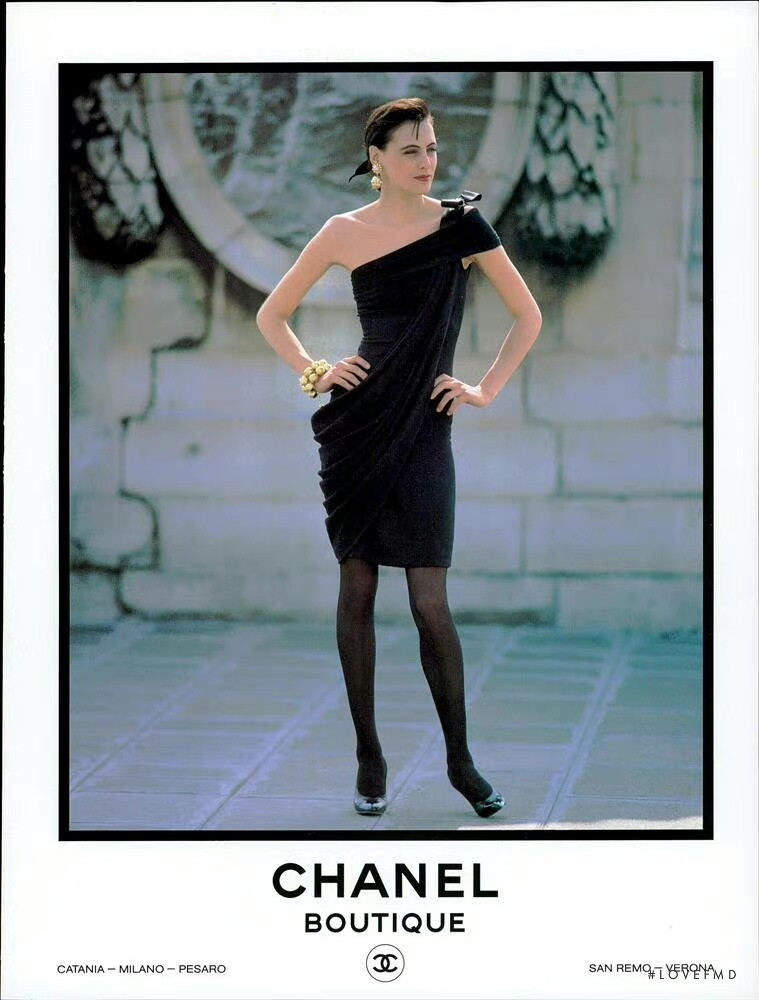 Ines de la Fressange featured in  the Chanel advertisement for Autumn/Winter 1987