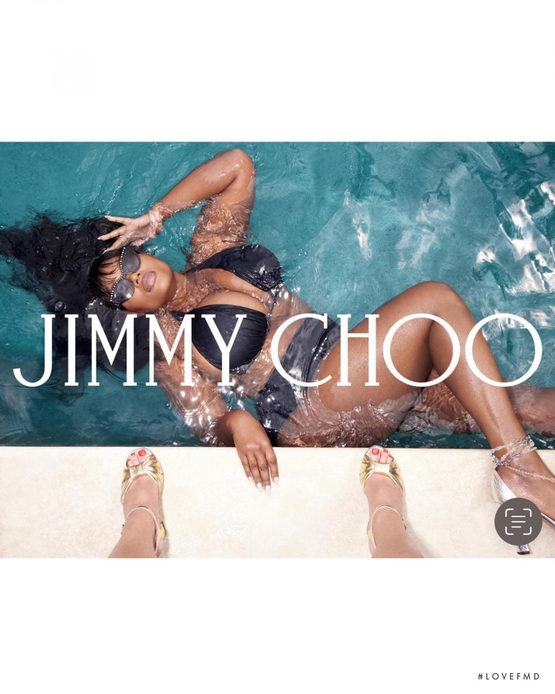 Precious Lee featured in  the Jimmy Choo advertisement for Summer 2022