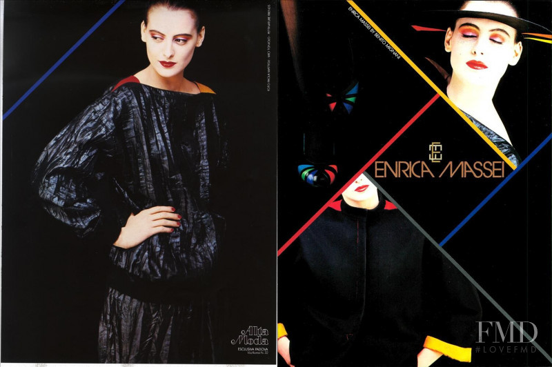 Ines de la Fressange featured in  the Enrica Massei advertisement for Autumn/Winter 1982