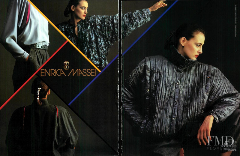 Ines de la Fressange featured in  the Enrica Massei advertisement for Autumn/Winter 1982