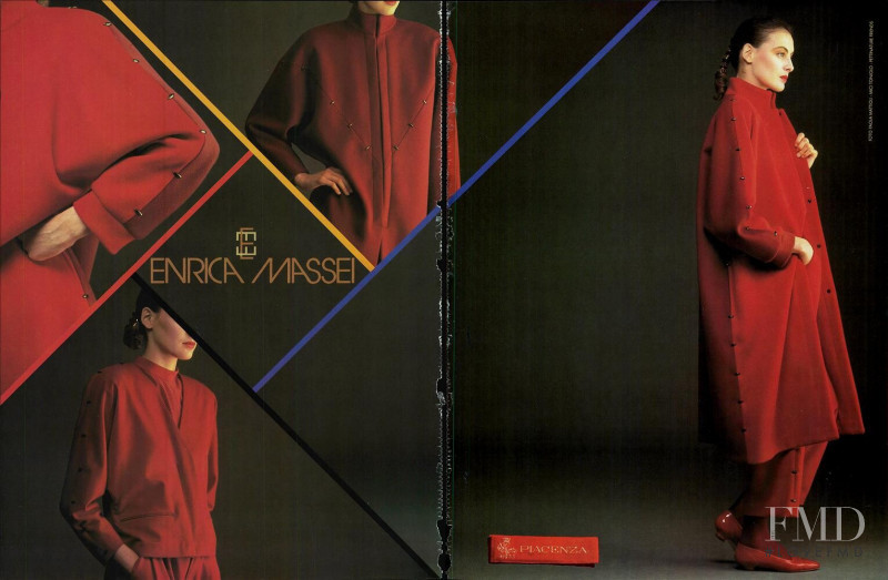 Ines de la Fressange featured in  the Enrica Massei advertisement for Autumn/Winter 1982