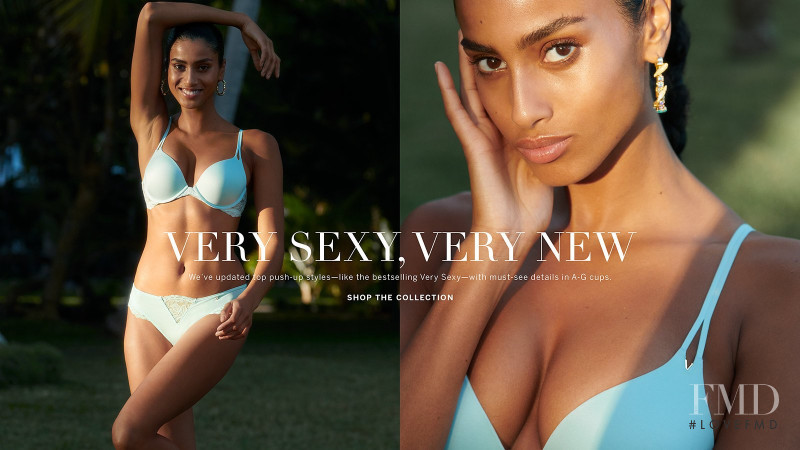 Imaan Hammam featured in  the Victoria\'s Secret Swim Destination Swim catalogue for Spring/Summer 2021