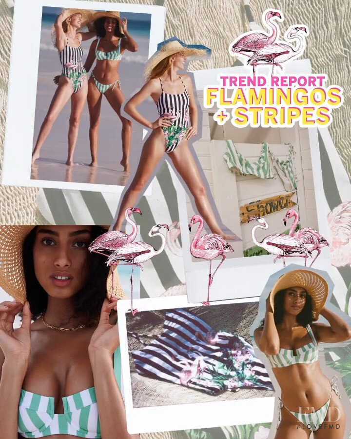 Imaan Hammam featured in  the Victoria\'s Secret Swim advertisement for Spring/Summer 2022