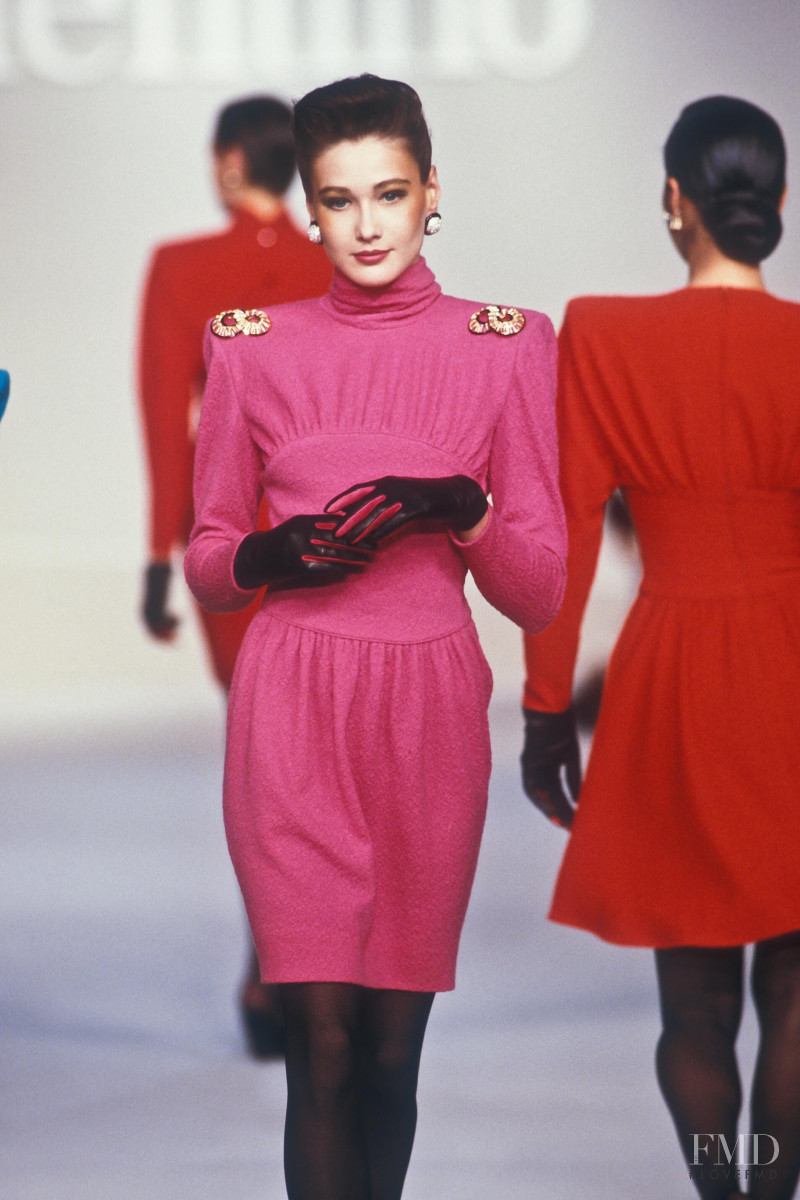 Carla Bruni featured in  the Valentino fashion show for Autumn/Winter 1987