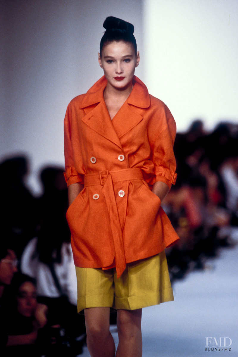 Carla Bruni featured in  the Chloe fashion show for Spring/Summer 1988