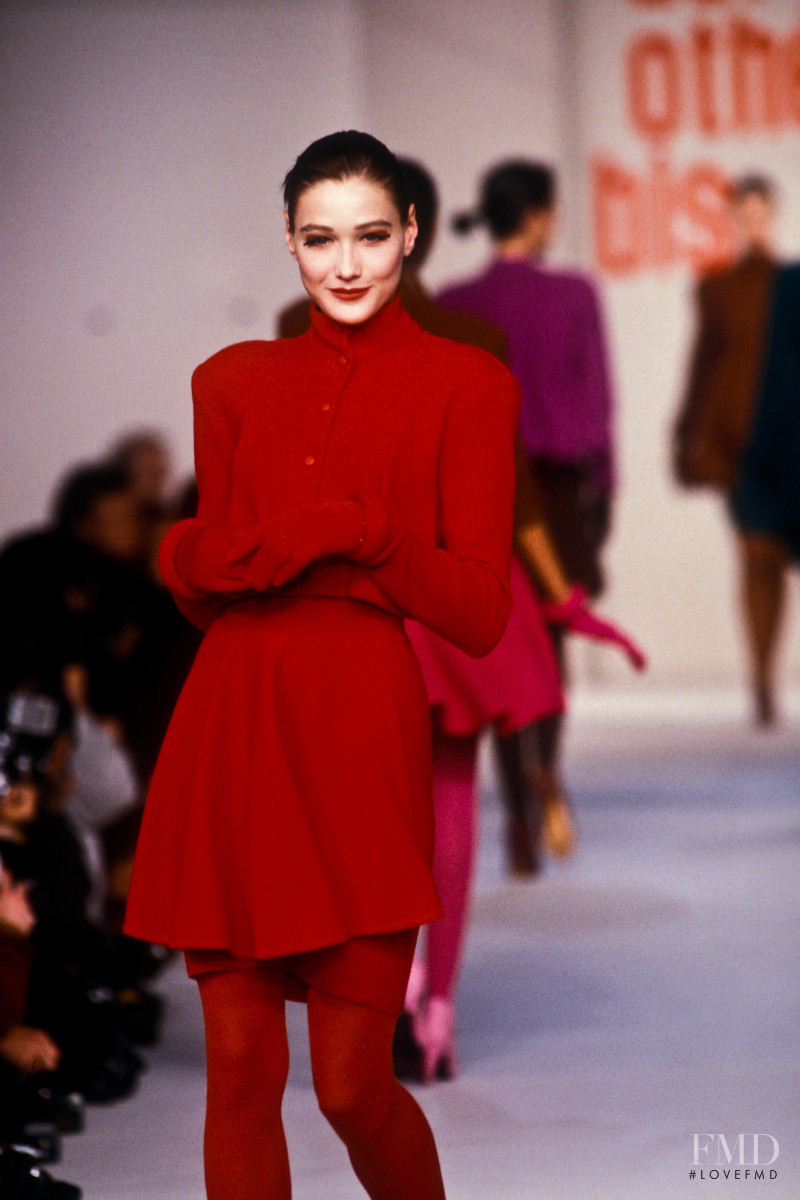 Carla Bruni featured in  the Dorothee Bis fashion show for Autumn/Winter 1987