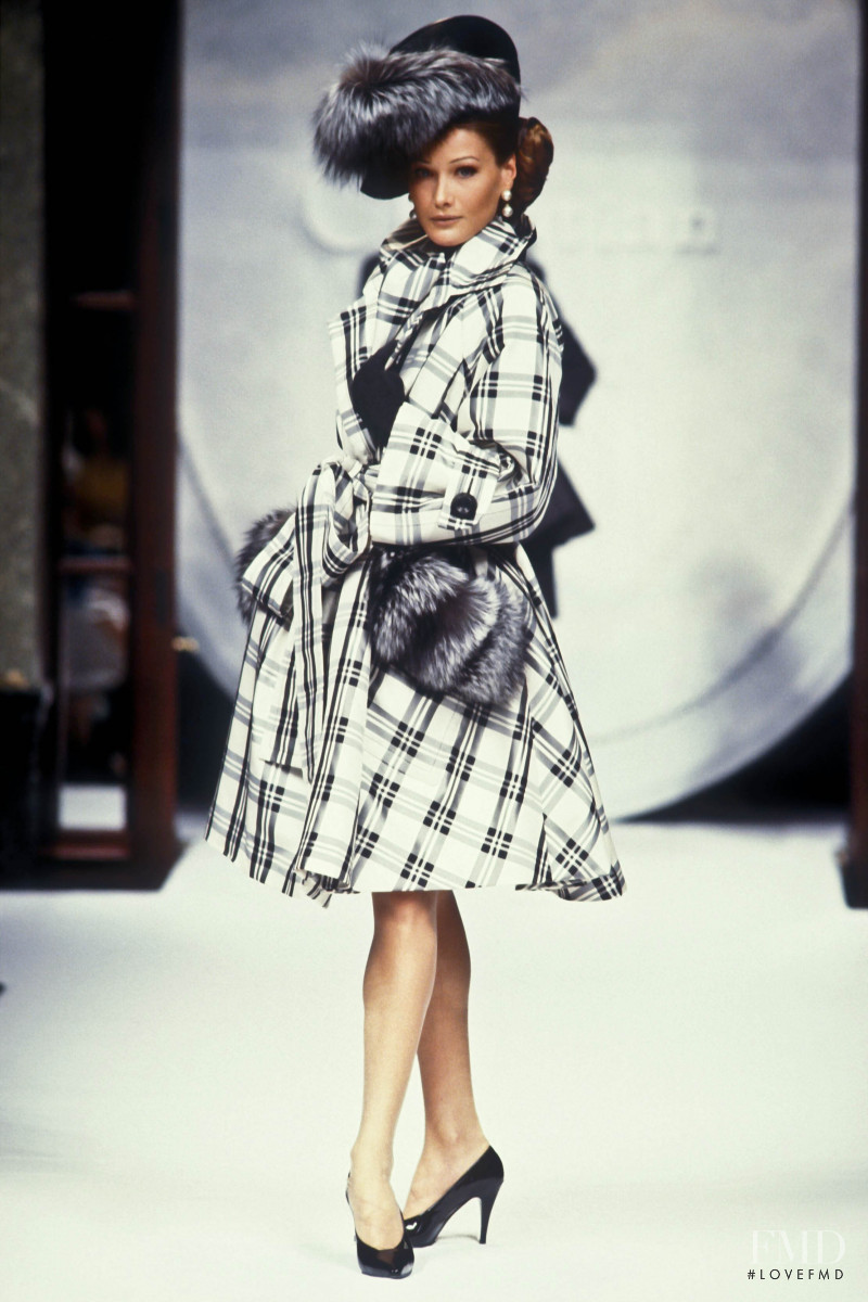 Carla Bruni featured in  the Christian Dior Haute Couture fashion show for Autumn/Winter 1992