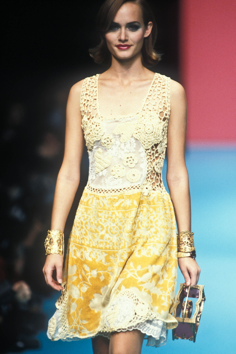Amber Valletta featured in  the Christian Lacroix fashion show for Spring/Summer 1995