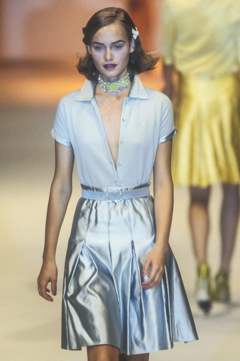 Amber Valletta featured in  the Blumarine fashion show for Spring/Summer 1995
