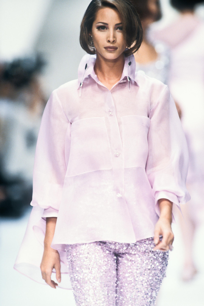 Christy Turlington featured in  the Montana fashion show for Spring/Summer 1992