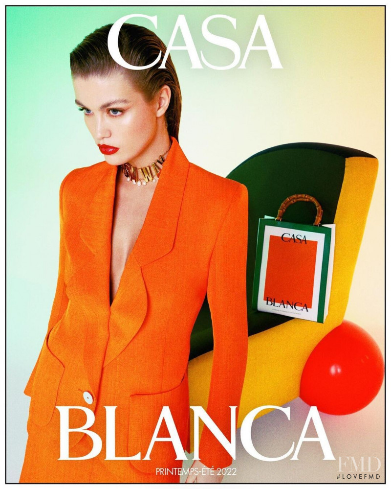 Luna Bijl featured in  the Casablanca advertisement for Spring/Summer 2022