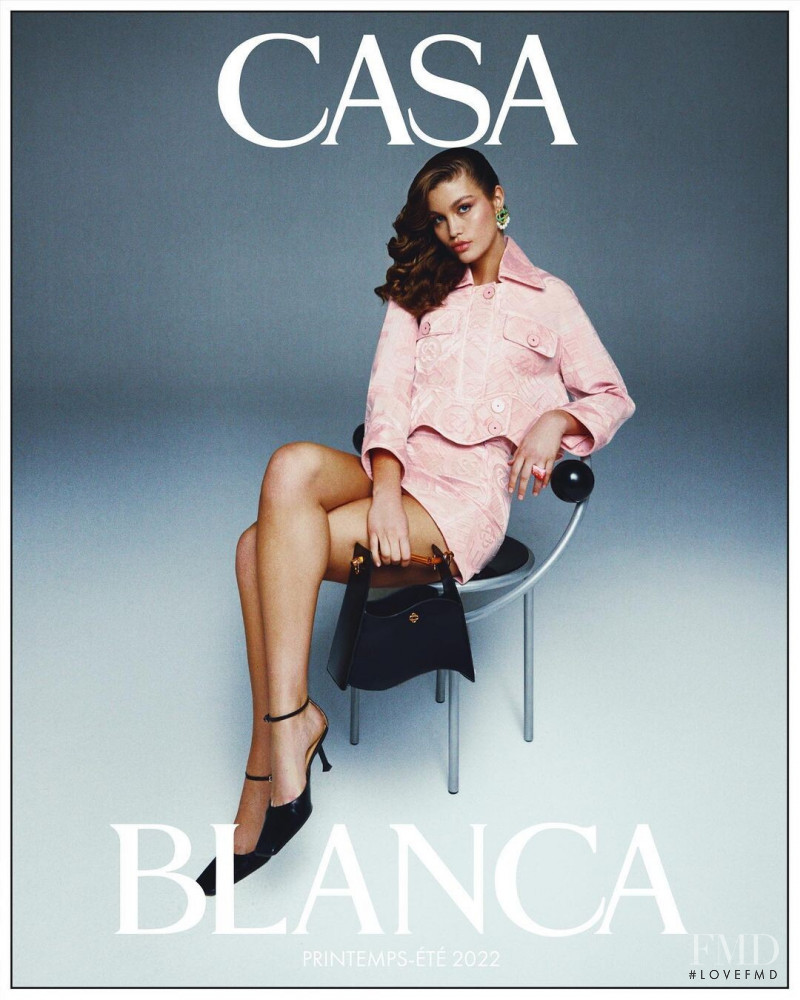 Luna Bijl featured in  the Casablanca advertisement for Spring/Summer 2022