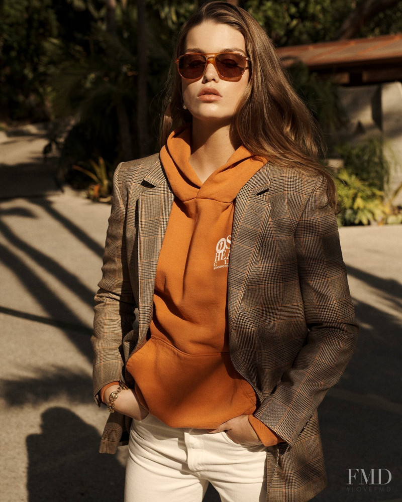 Luna Bijl featured in  the Sporty & Rich advertisement for Spring/Summer 2022