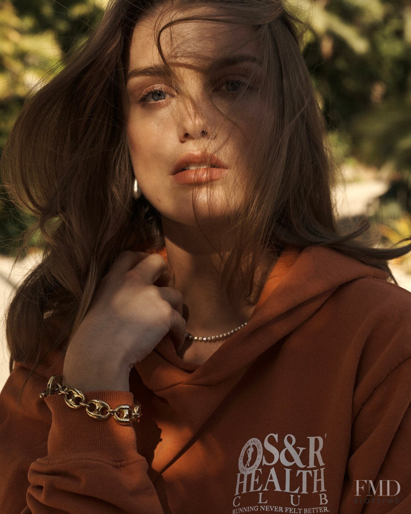 Luna Bijl featured in  the Sporty & Rich advertisement for Spring/Summer 2022