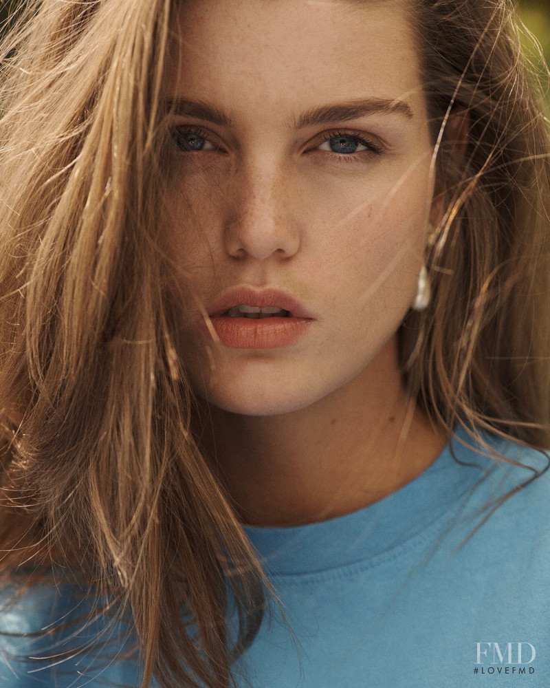 Luna Bijl featured in  the Sporty & Rich advertisement for Spring/Summer 2022