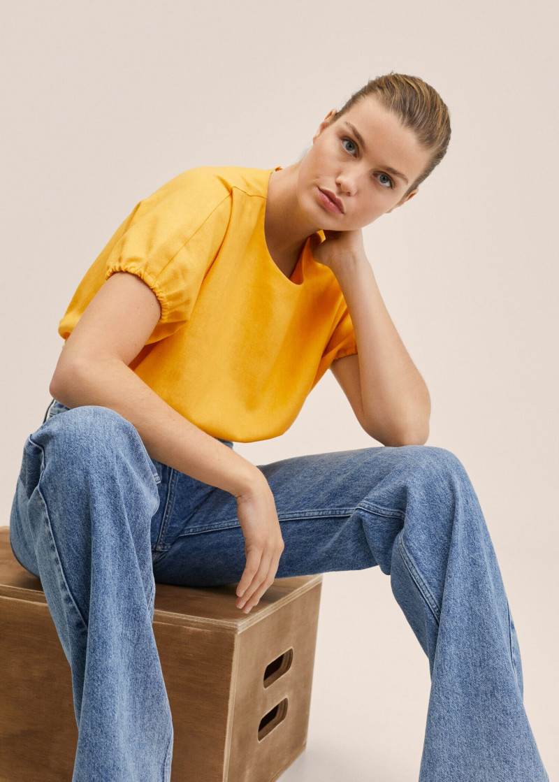 Luna Bijl featured in  the Mango catalogue for Spring/Summer 2022