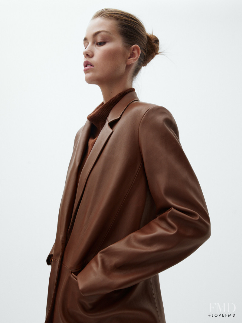 Luna Bijl featured in  the Massimo Dutti catalogue for Winter 2021