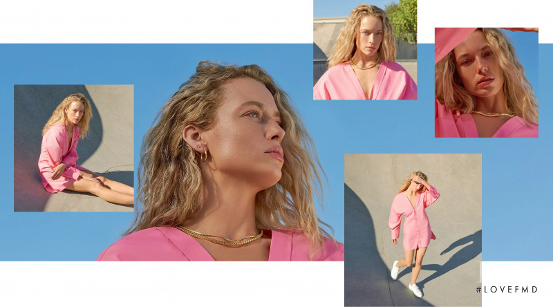 Hannah Ferguson featured in  the Gorjana advertisement for Spring/Summer 2022